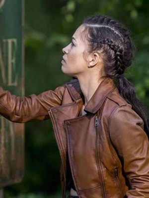 The Walking Dead Rosita Espinosa Brown Leather Jacket