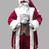 Christmas Santa Claus Red Velvet Shearling Trench Coat