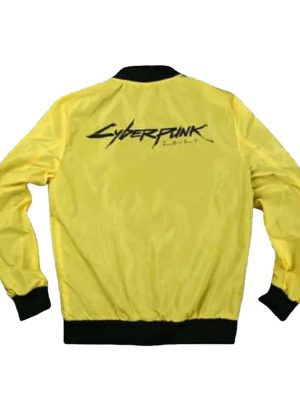 Cyberpunk 2077 Video Game Samurai V Yellow Bomber Jacket