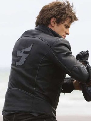 Dillon Power Rangers RPM Daniel M. Ewing Black Leather Jacket