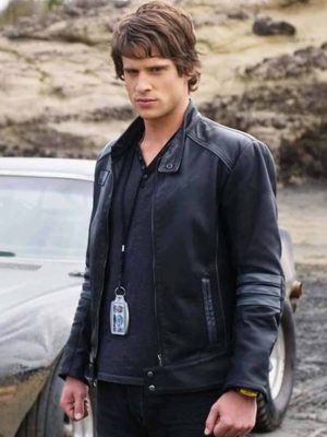 Dillon Power Rangers RPM Daniel M. Ewing Black Leather Jacket