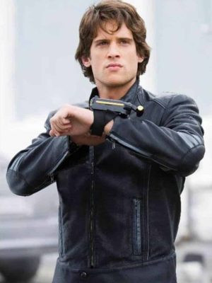 Dillon Power Rangers RPM Daniel M. Ewing Black Leather Jacket