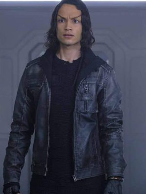 Elnor Star Trek Picard S2 Black Leather Jacket