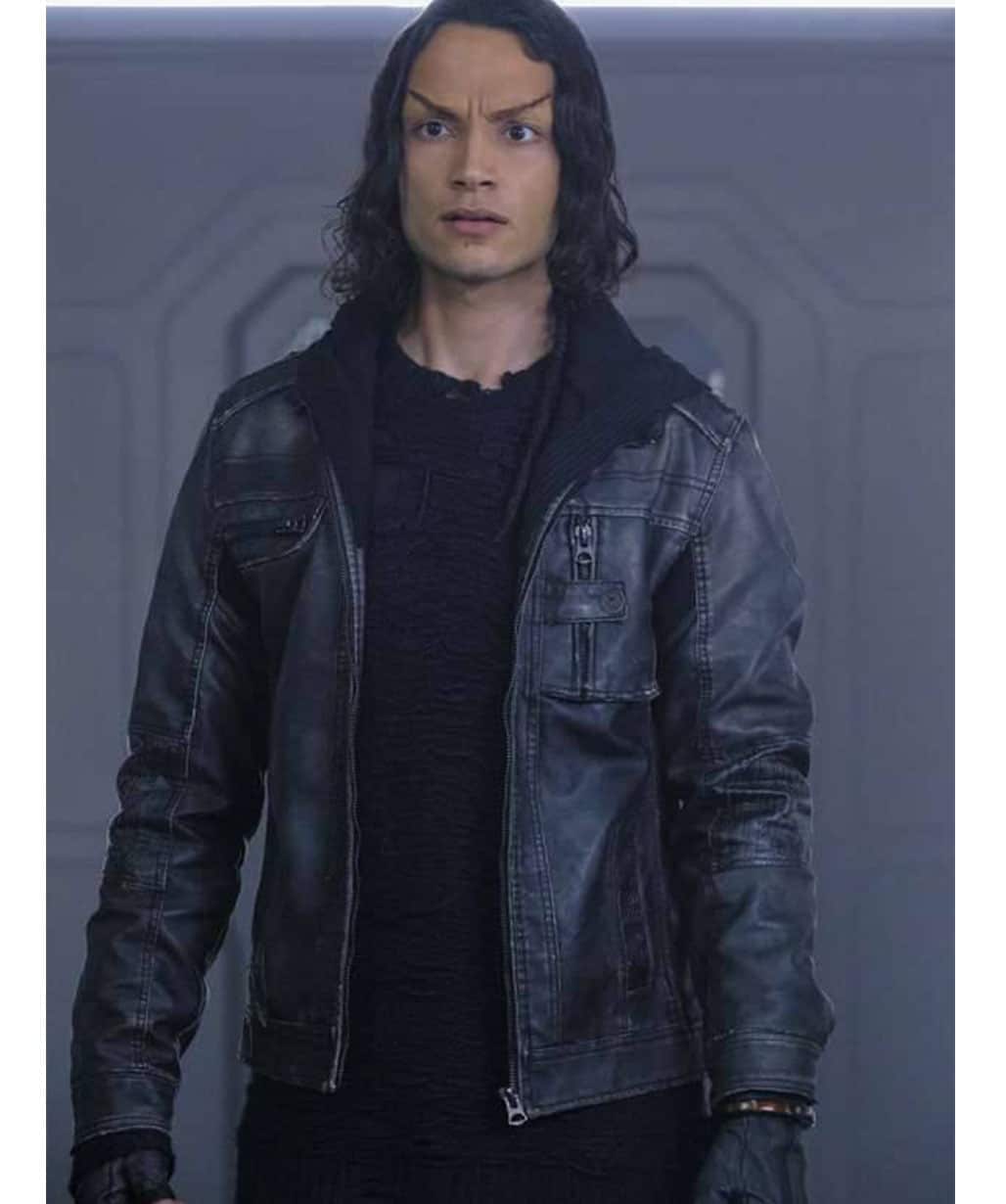 Elnor Star Trek Picard S2 Black Leather Jacket