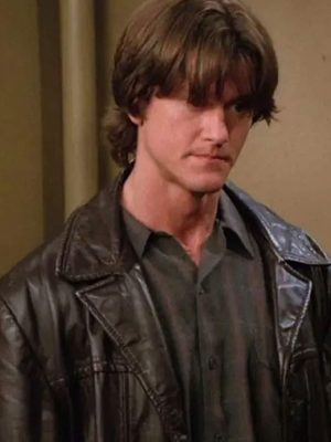 Fun Bobby Friends Brown Leather Jacket