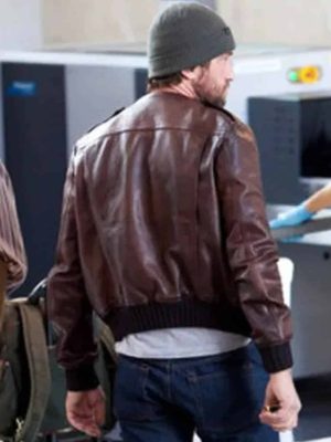 Gerard Butler Brown Bomber Leather Jacket