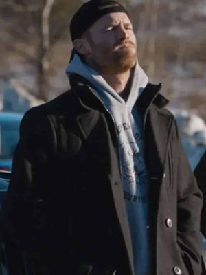 Jared Keeso Shoresy S01 Black Wool Coat