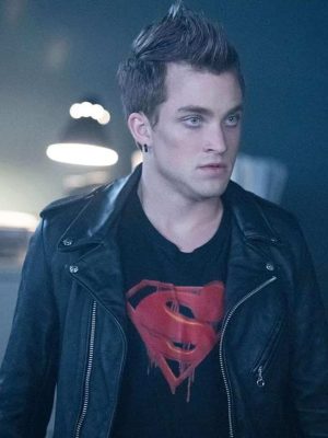 Jonathan Kent Superman And Lois Jordan Elsass Black Biker Leather Jacket
