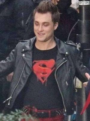 Jonathan Kent Superman And Lois Jordan Elsass Black Biker Leather Jacket