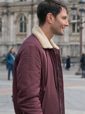 Jules The Hookup Plan Marc Ruchmann Maroon Shearling Jacket