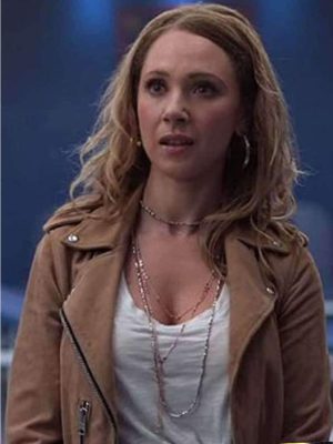 Juno Temple Ted Lasso Keeley Jones Brown Suede Leather Jacket