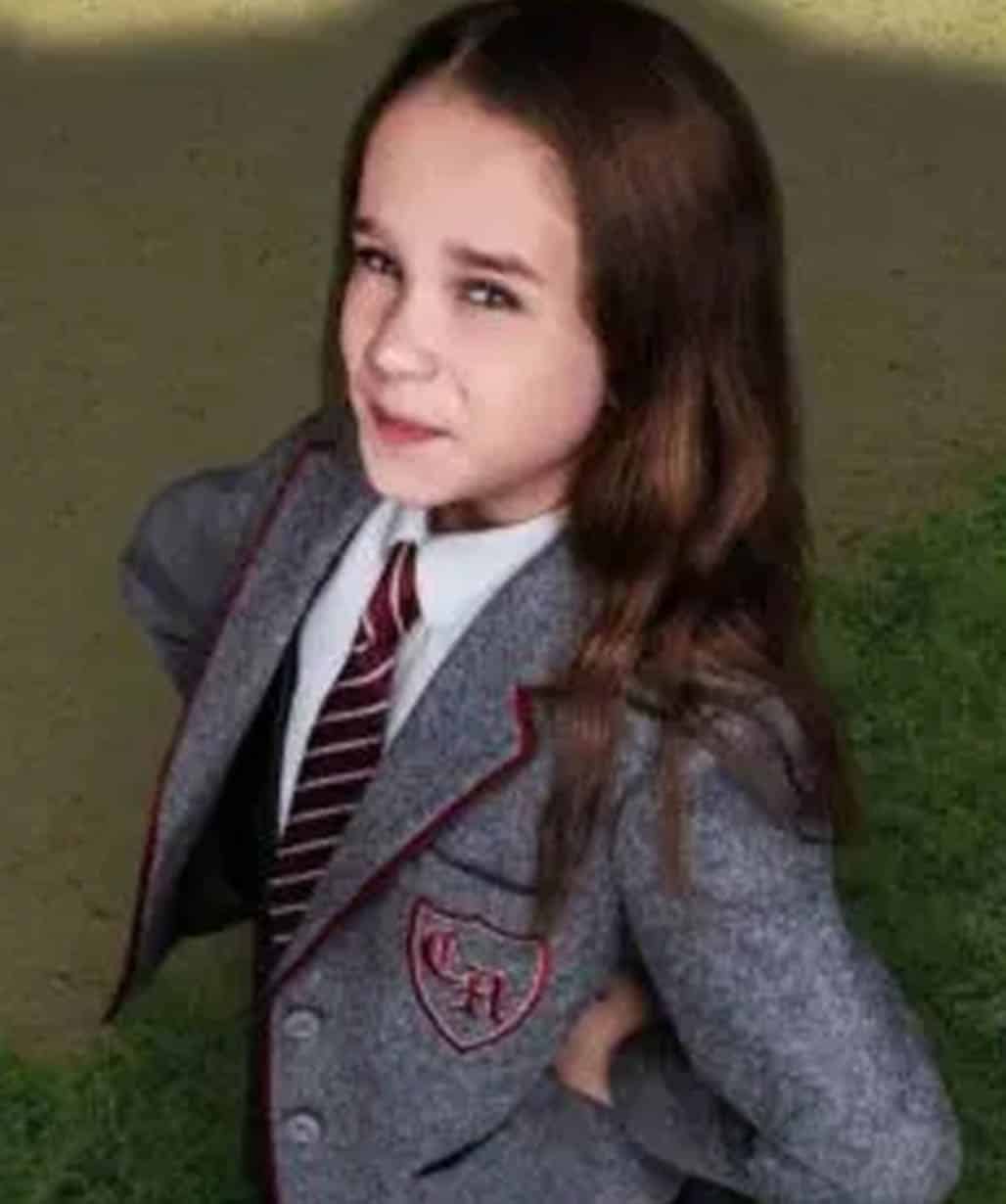 Alisha Weir Matilda Wormwood Grey Blazer Coat