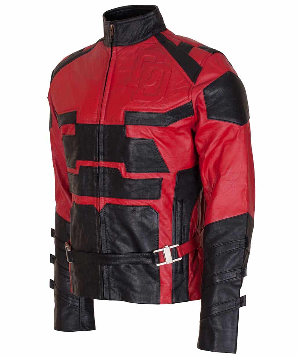 Daredevil Charlie Cox Red Leather Jacket