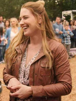Melinda Monroe Virgin River S02 Alexandra Breckenridge Brown Leather Jacket