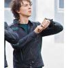Milo Cawthorne Power Rangers RPM Green Ziggy Black Faux Leather JacketÂ