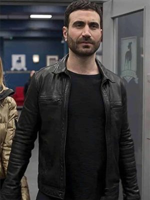 Roy Kent Ted Lasso S02 Brett Goldstein Black Leather Jacket