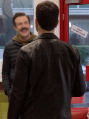 Roy Kent Ted Lasso S02 Brett Goldstein Black Leather Jacket