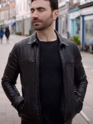 Roy Kent Ted Lasso S02 Brett Goldstein Black Leather Jacket