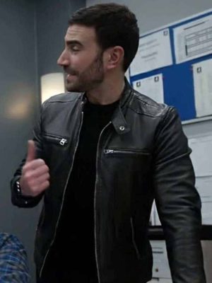 Roy Kent Ted Lasso S03 Brett Goldstein Black Leather Jacket