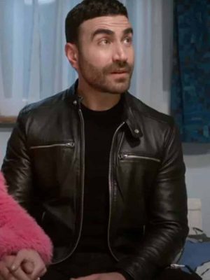 Roy Kent Ted Lasso S03 Brett Goldstein Black Leather Jacket