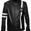 Ryan Kelley Ben 10 Alien Swarm Black Leather Jacket