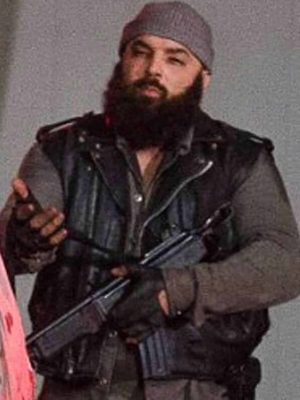 Savior Guard The Walking Dead Carlos Aviles Black Leather Vest