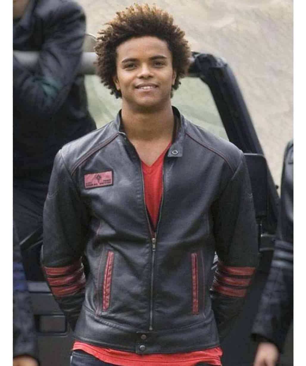 Scott Truman Power Rangers RPM Eka Darville Black Leather Jacket