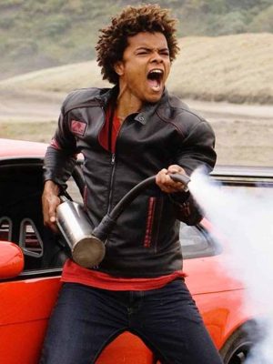 Scott Truman Power Rangers RPM Eka Darville Black Leather Jacket