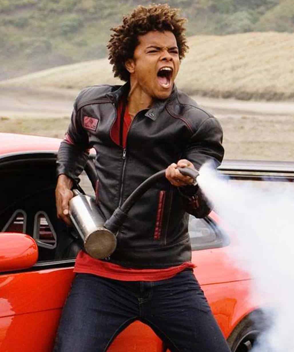 Scott Truman Power Rangers RPM Eka Darville Black Leather Jacket