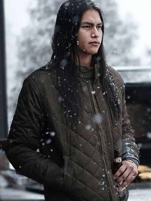 Shoresy S2 Harlan Blayne Kytwayhat Green Quilted Parachute Jacket