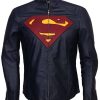 Clark Kent Superman Man Of Steel Henry Cavill Blue Leather Jacket