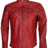 Superman Red Genuine Leather Waxed Jacket