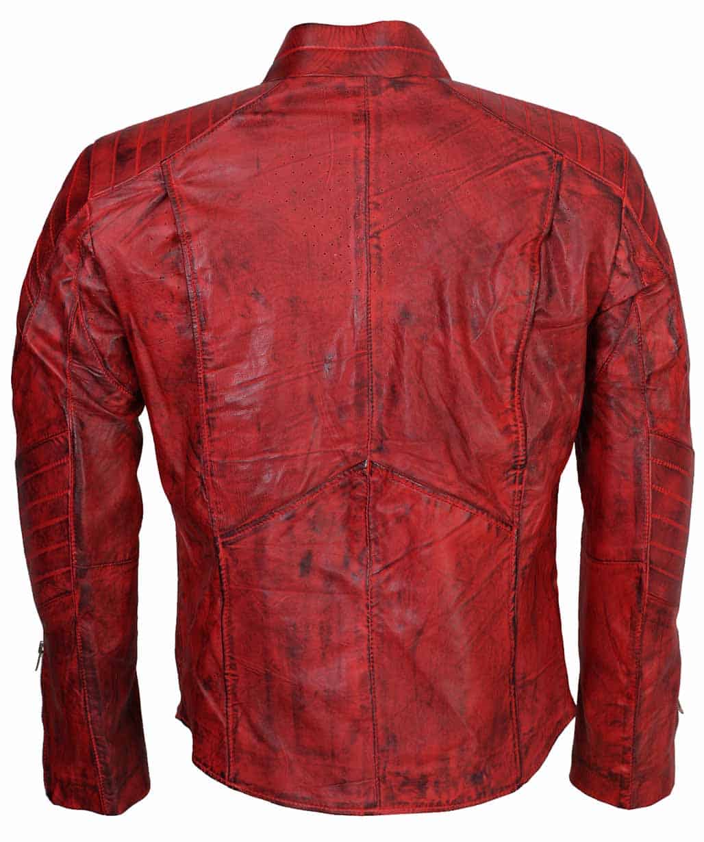 Superman Red Genuine Leather Waxed Jacket