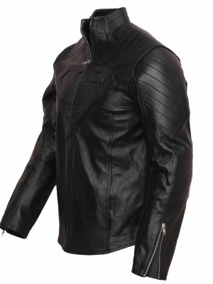 Superman Smallville Men's Black Leather Costume Jacket