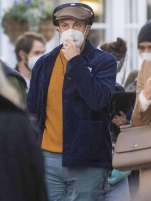 TV Series Ted Lasso Jason Sudeikis Blue Velvet JacketĀ