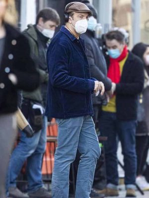 TV Series Ted Lasso Jason Sudeikis Blue Velvet JacketĀ