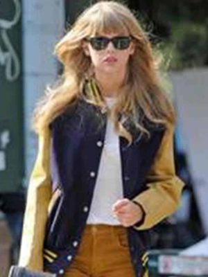 Taylor Swift Baseball Blue & Yellow Varsity Letterman Jacket