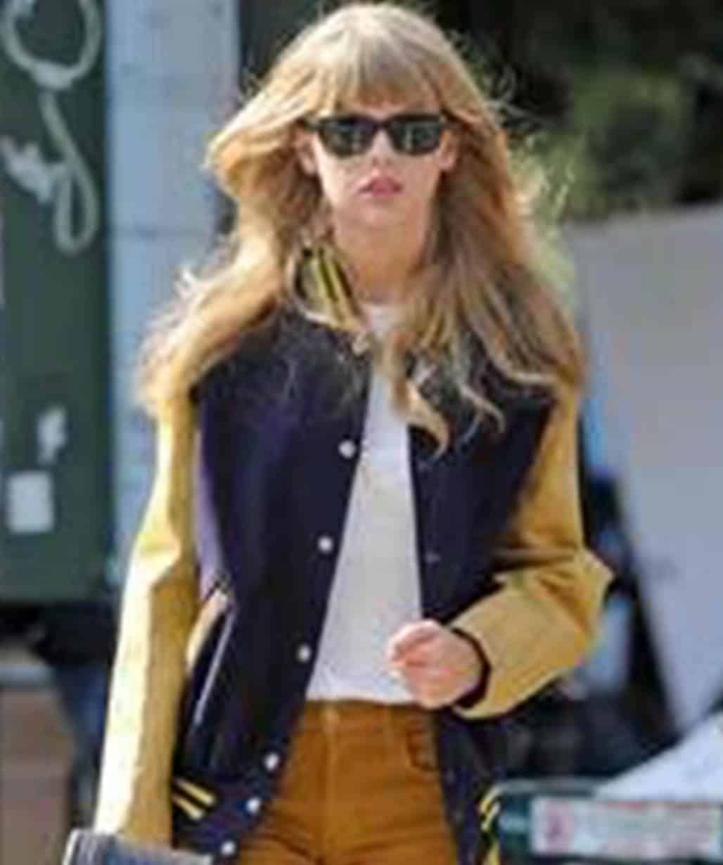 Taylor Swift Baseball Blue & Yellow Varsity Letterman Jacket