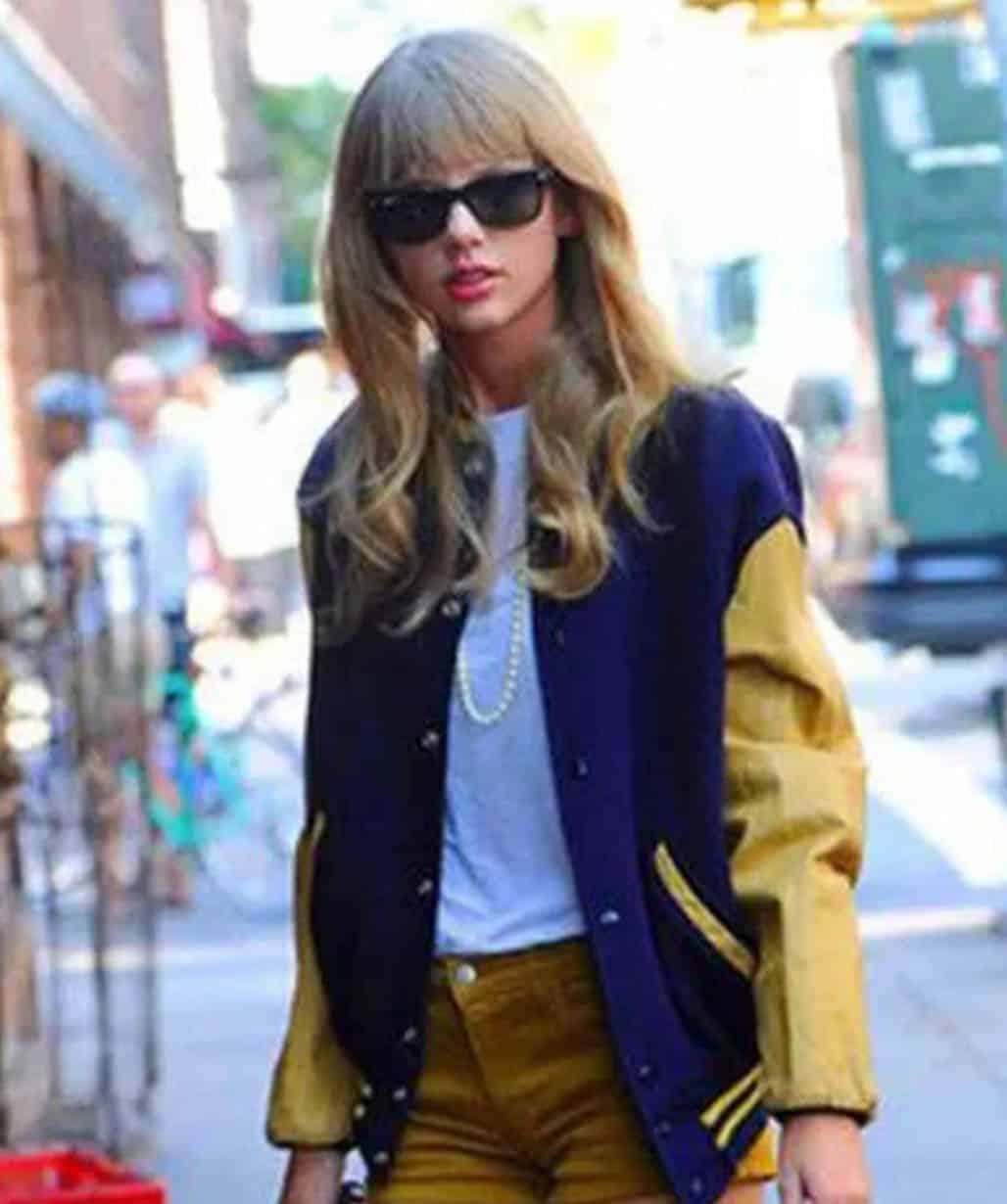 Taylor Swift Baseball Blue & Yellow Varsity Letterman Jacket