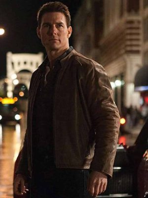 Tom Cruise Jack Reacher Brown Leather Jacket