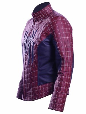 Tom Holland Spiderman No Way Home Cosplay Maroon Leather Jacket Costume