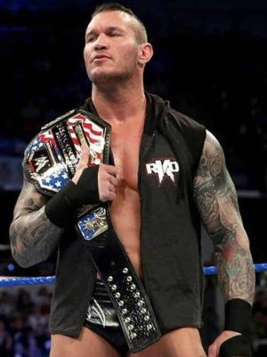WWE Wrestler Randy Orton Black Fleece Hoodie Vest