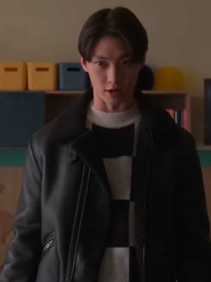 Min Ho XO Kitty 2023 Sang Heon Lee Black Shearling Jacket