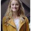 Zoey Reeves Power Rangers Beast Morphers Jacqueline Scislowski Yellow Leather Jacket