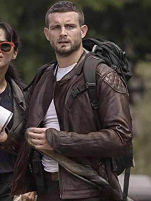 The Walking Dead Nico Tortorella Brown Leather Jacket