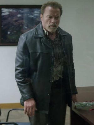 Aftermath Arnold Schwarzenegger Roman Black Leather Jacket
