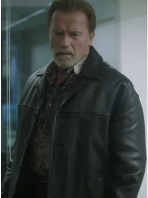 Aftermath Arnold Schwarzenegger Roman Black Leather Jacket