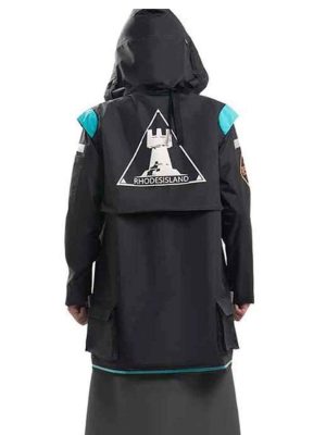 Arknights Rhodes Island Doctor Black Cotton Hooded Coat