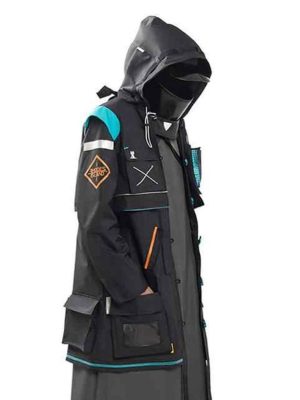 Arknights Rhodes Island Doctor Black Cotton Hooded Coat