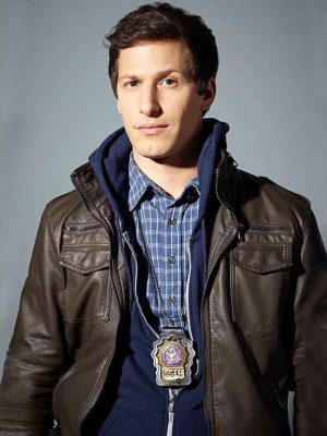 Brooklyn Nine Nine Jack Peralta Brown Leather Jacket